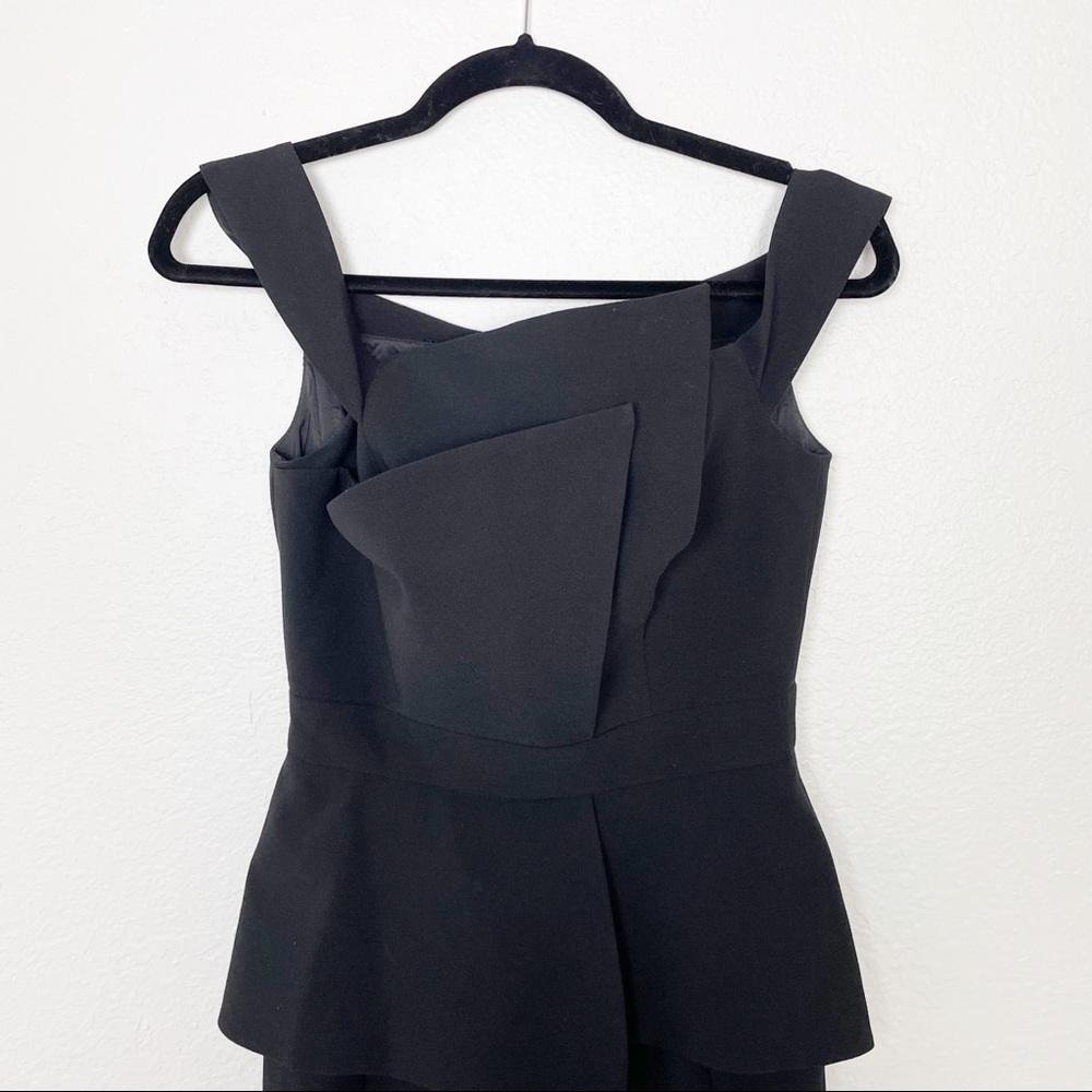 Black Halo La Reina Off the Shoulder Jumpsuit Size 2 Cocktail Evening Party - Picture 4 of 6